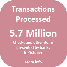 A total of 5.7 million transactions were processed in October.