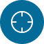 Icon of a white crosshair or bullseye inside a solid dark blue circle.