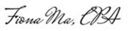 Fiona Ma signature
